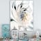 Designart - White Stained Glass Floral Art - Large Floral Wall Art Canvas